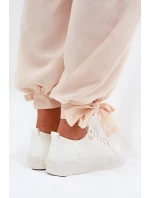 Dámské Tenisky Na Platformě Z Eko Kůže Big Star RR274A295 Bílé