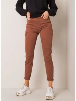 Kalhoty D60027T62072 hnědé