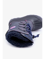 Vysoké Teplé Dětské Sněhule se Stahováním Lee Cooper LCJ-24-44-2843K Modré