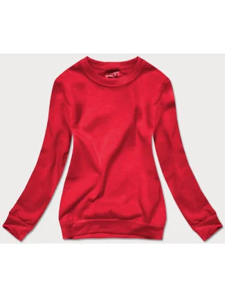 Červená dámská tepláková mikina se stahovacími lemy (w01-59) Červená dámská tepláková mikina se stahovacími lemy (w01-59)