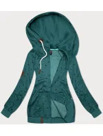Zelená dámská mikina s kapucí a se vzorem hvězdiček (2305) Zelená dámská mikina s kapucí a se vzorem hvězdiček (2305)