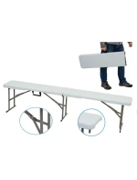 CATERINGOVÁ LAVICE SKLÁDACÍ 183X28X43CM BÍLÁ CATERINGOVÁ LAVICE SKLÁDACÍ 183X28X43CM BÍLÁ