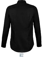 NEOBLU Blaise Women Mikro keprová halenka s dlouhým rukávem 24.3183 deep black NEOBLU Blaise Women Mikro keprová halenka s dlouhým rukávem 24.3183 deep black