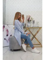 Svetr s netopýřími rukávy modrý