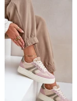 Dámské tenisky s pletením na platformě multikolor Lesida