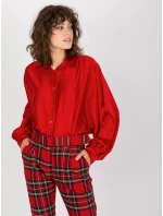 Košile DHJ KS 15257.53P tmavě červená