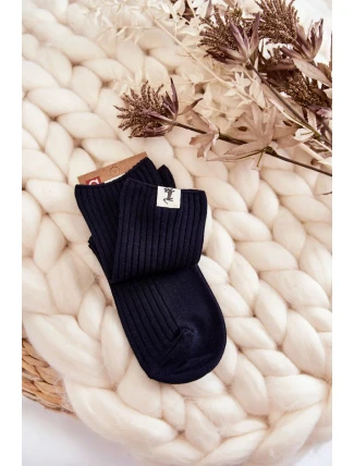 Dámské žebrované ponožky bez tlaku námořnická modrá Dámské žebrované ponožky bez tlaku námořnická modrá