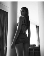 Dámská svůdná košilka Nightly Blue Chemise tm. modrá - Obsessive