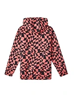 Dětská jarní větrovka O'neill Ridge lehká bunda s kapucí růžová