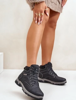 Pánské Zateplené Trekingové Boty Z Eko Kůže Modré Neramia