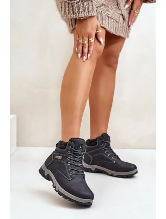 Pánské Zateplené Trekingové Boty Z Eko Kůže Modré Neramia