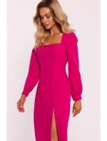 Plášťové šaty M812 fuchsiové - Moe Plášťové šaty M812 fuchsiové - Moe