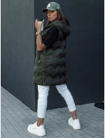 Dámská prošívaná vesta s kapucí TAMIRA zelená FashionStreet TY4533