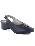 Dámské lodičky s otevřenou špičkou tmavě modré M.Daszynski SA233-4