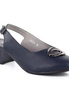 Dámské lodičky s otevřenou špičkou tmavě modré M.Daszynski SA233-4