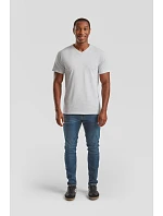 Fruit of the Loom Valueweight V-Neck T Tričko s výstřihem do V 16.1066 heather grey