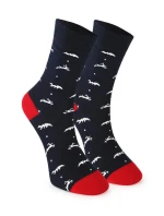 Unisex vánoční ponožky v krabičce – sada 2 párů s sobi a nápisem Ho Ho