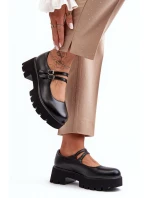 Dámské polobotky na nízkém podpatku černé Saviwa