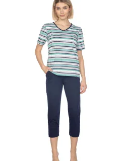 Dámské pyžamo 654 blue plus - REGINA