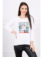 Halenka s potiskem Superior bílá Halenka s potiskem Superior bílá
