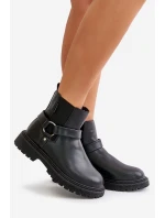 Kotníkové Boty Zateplené Na Zip Big Star OO274A128 Černé