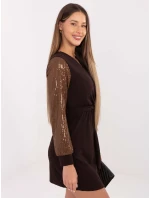 Šaty MI SK 67634.99 tmavě hnědé