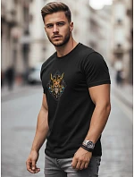 Pánské bavlněné tričko s potiskem Viking black FashionStreet NX0144R Pánské bavlněné tričko s potiskem Viking black FashionStreet NX0144R