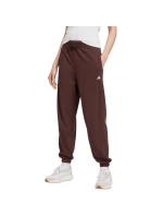 Dámské kalhoty adidas Essentials Small Logo French Terry Cuffed pants brown JX3864 dámské