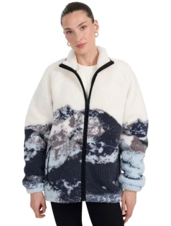 Fleecová mikina 4F U351 multicolor allover 4FWAW25TFLEU351 90A