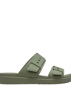 Dámské sandály Crocs Brooklyn Buckle Low, zelené, 211215, 3BX, velikost 39–40