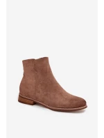 Dámské kotníkové boty na ploché podrážce Vinceza 39961 světle hnědé