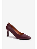 Červené eko kožené lodičky Sergio Leone