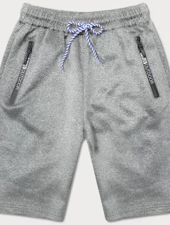 Světle šedé krátké pánské kraťasy (8K200-2)