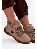 Vytápěné Kotníkové Traperky Dámské Béžové Zenaya Vytápěné Kotníkové Traperky Dámské Béžové Zenaya
