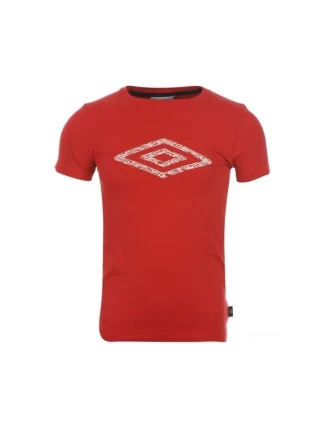 Umbro Cotton Logo T Shirt Boys Red - Červená / 11-12 - Umbro Umbro Cotton Logo T Shirt Boys Red - Červená / 11-12 - Umbro