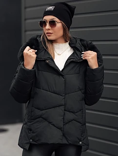 Dámská prošívaná zimní bunda FIXMIX s kapucí černá FashionStreet TY4672