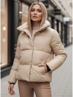 Dámská prošívaná zimní bunda LARO light beige FashionStreet TY4703z