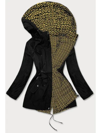 Černá/žlutá dámská parka (W702BIG) Černá/žlutá dámská parka (W702BIG)