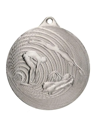 OCELOVÁ PLAVECKÁ MEDAILE FI 70 MMC3074 - STŘÍBRNÁ