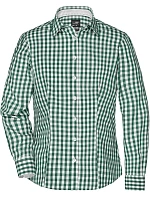 Daiber JN 616 Popelínová kostkovaná halenka s dl. rukávem 02.0616 forest green/white Daiber JN 616 Popelínová kostkovaná halenka s dl. rukávem 02.0616 forest green/white