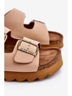 Klasické dámské pantofle Big Star LL274478 Béžové