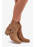 Boty Z Přírodní Semiše Na Podpatku Béžové Zazoo 3444/2 Boty Z Přírodní Semiše Na Podpatku Béžové Zazoo 3444/2