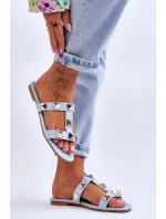 Dámské pantofle s velkými cvočky Modrý Mercure Dámské pantofle s velkými cvočky Modrý Mercure