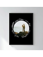 Personalizovaný magický fotoobraz v rámu - 30x40 - květinové orámování