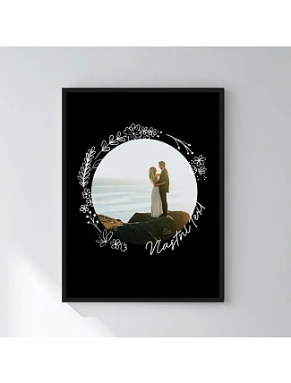 Personalizovaný magický fotoobraz v rámu - 30x40 - květinové orámování