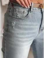 Dámské džínové kalhoty mom fit MOMWAY blue FashionStreet UY2489 Dámské džínové kalhoty mom fit MOMWAY blue FashionStreet UY2489