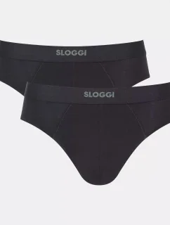 Pánské slipy EVER Ease Brief 2P - BLACK - černé 0004 - SLOGGI