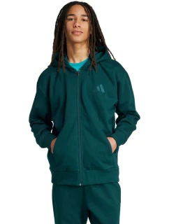 Pánská mikina adidas ALL SZN Fleece Full-Zip zelená JX5101 pánská