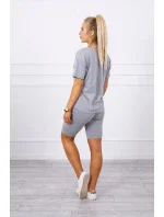 Šedý set top+legíny