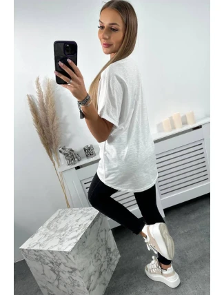 Bavlněná halenka s kapsami bílá Bavlněná halenka s kapsami bílá